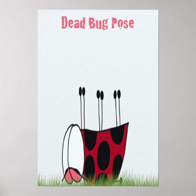 Affiches Funny Ladybug Dead Bug Yoga Pose (Devant)