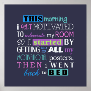 Affiches Funny Redecorate Demotivate Dark Background ID113