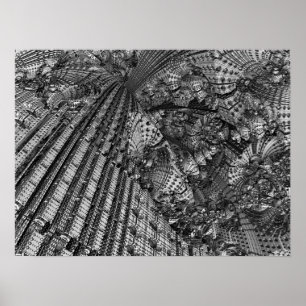 Affiches Futuristic 3D fractal
