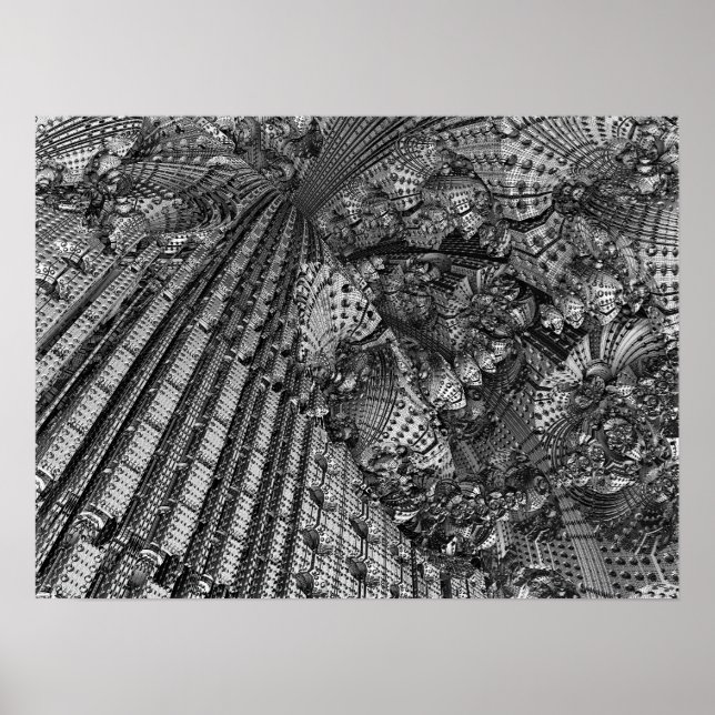Affiches Futuristic 3D fractal (Devant)