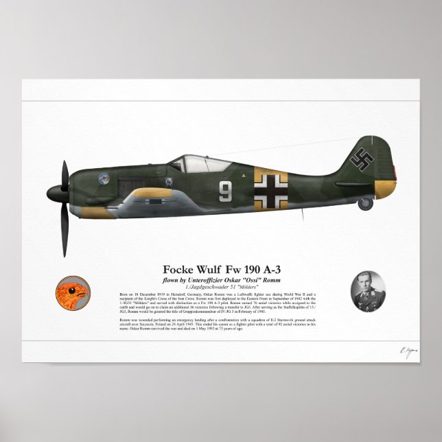 Affiches Fw 190 A-3 (Oskar Romm) (Devant)