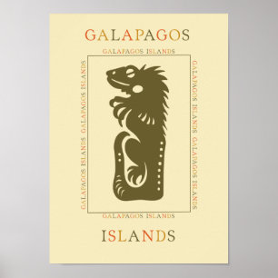 Affiches Galapagos Iguana