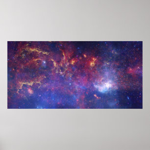 Affiches Galaxie brillante dans l'espace