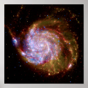 Affiches Galaxie spirale Messier 101 - Photo du télescope H