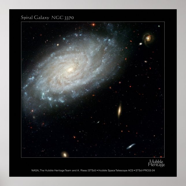 Affiches Galaxie spirale NGC 3370 (Devant)