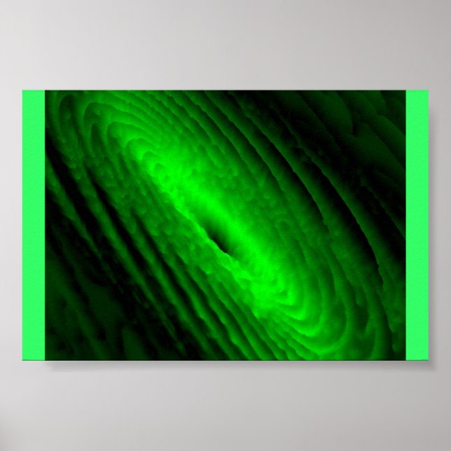 Affiches Galaxie verte Neon (Devant)