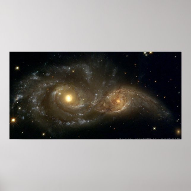 Affiches Galaxies NGC 2207 et IC 2163 (Devant)