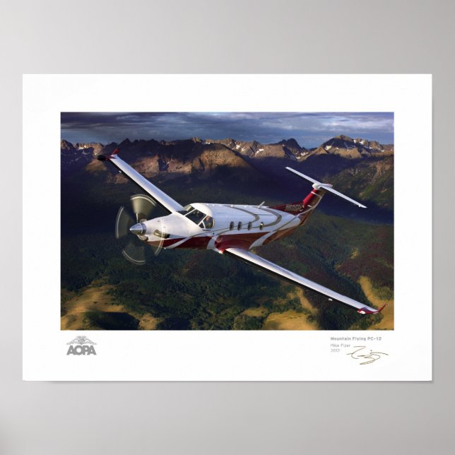 Affiches Galerie Mountain Flying PC-12 (Devant)