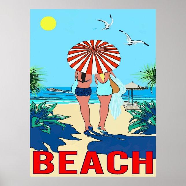 Affiches Galles sur la plage (Devant)