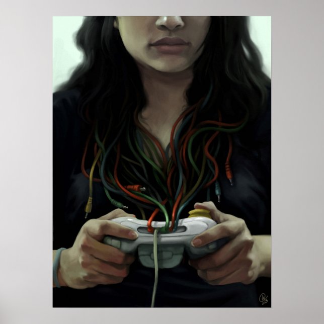 Affiches Gamer Girl (poster/imprimer) (Devant)