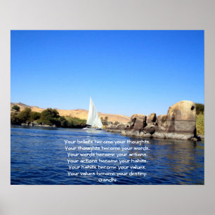 Affiches Gandhi Wisdom Citation sur le destin