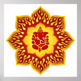 Affiches Ganesha Lotus Design