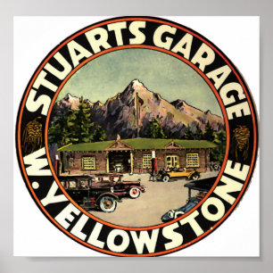 Affiches Garage de Stuart Yellowstone