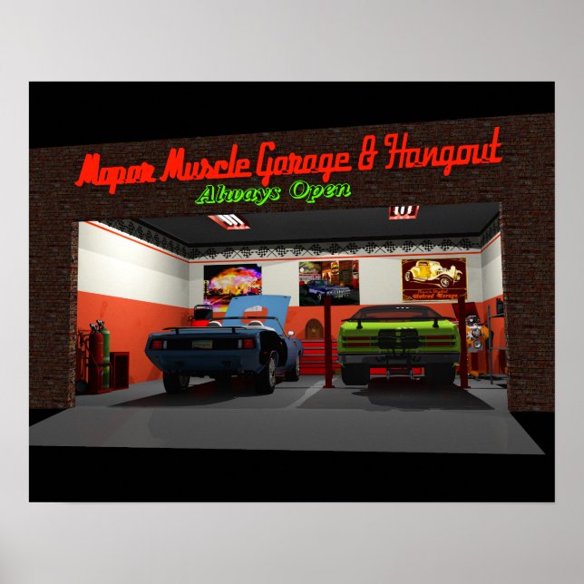 Affiches Garage Mopar (Devant)