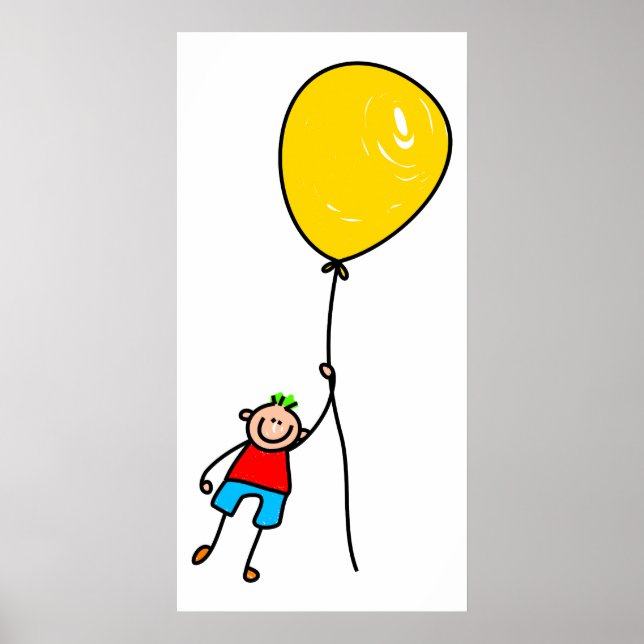 Affiches Garçon à ballon (Devant)