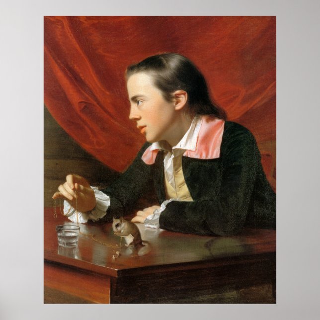 Affiches Garçon avec un écureuil, par John Singleton Copley (Devant)