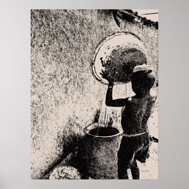 Affiches Garçon...Eau quotidienne (Devant)