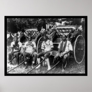 Affiches Garçons Durban, Afrique du Sud 1897 de Rickshaw