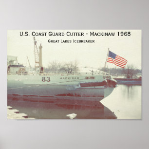 Affiches Garde côtière américaine Mackinaw Icebreaker