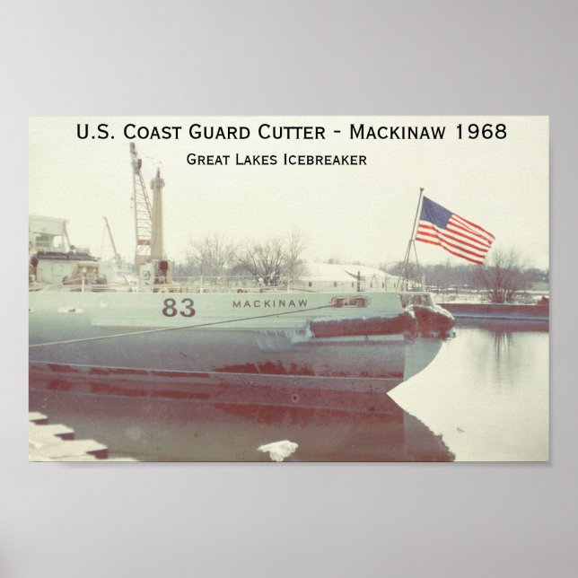 Affiches Garde côtière américaine Mackinaw Icebreaker (Devant)