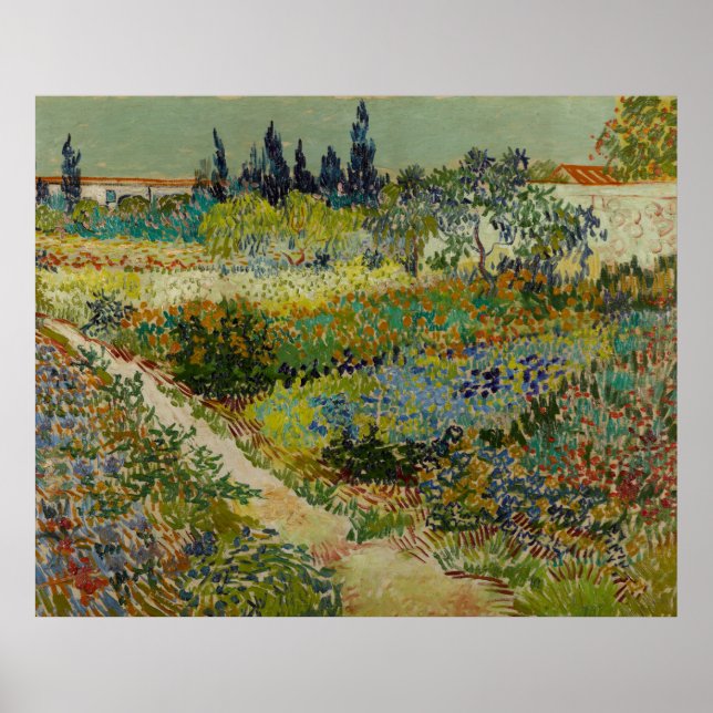 Affiches Garden at Arles by Vincent Van Gogh (Devant)