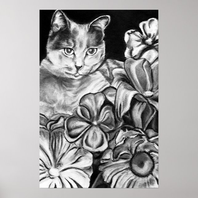Affiches Garden Cat (Devant)