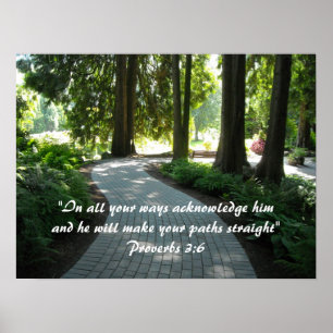 Affiches Garden Path Scripture Verse