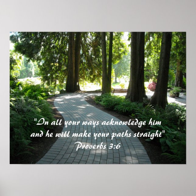 Affiches Garden Path Scripture Verse (Devant)