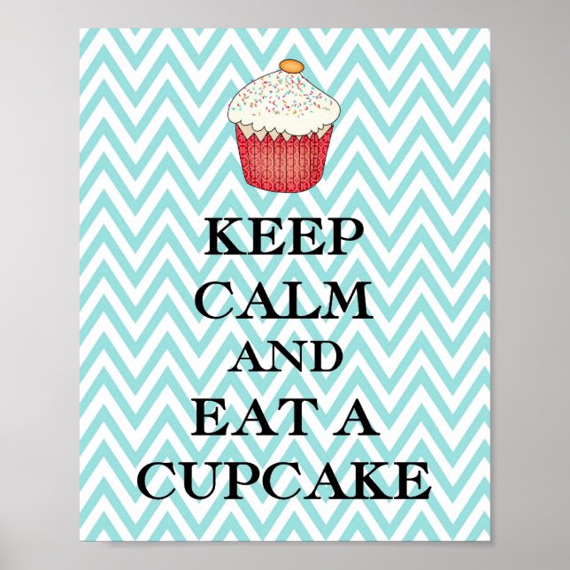 Affiches Garder Calme Cupcake (Devant)