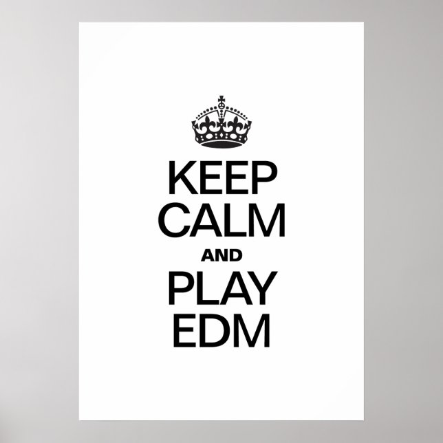 AFFICHES GARDER CALME ET JOUER EDM (Devant)