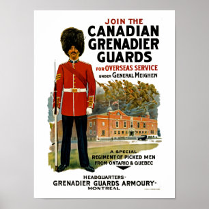Affiches Gardes canadiennes de grenadier
