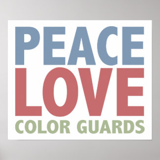 Affiches Gardes de couleurs Peace Love