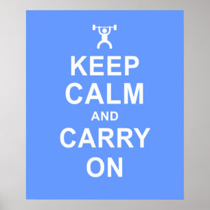 Affiches Gardez l'affiche calme de motivation de forme