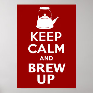 Affiches Gardez le Brew calme vers le haut de l'affiche