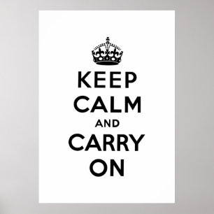 Affiches gardez le calme et continuez l'original