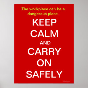 Affiches Gardez le calme et continuez sur le panneau Santé 