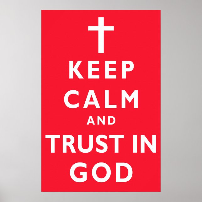 Affiches Gardez le calme et faites confiance à l'affiche de (Devant)