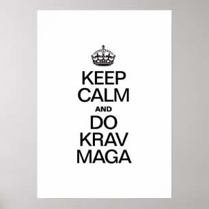AFFICHES GARDEZ LE CALME ET FAITES DU KRAV MAGA