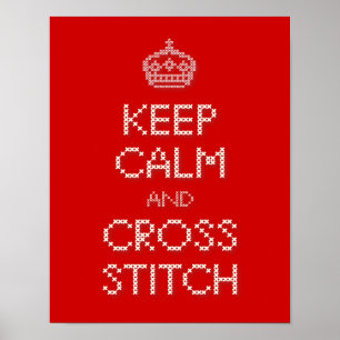 Affiches Gardez le calme et la croix