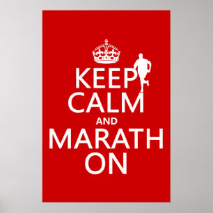 Affiches Gardez le calme et le Marath dessus