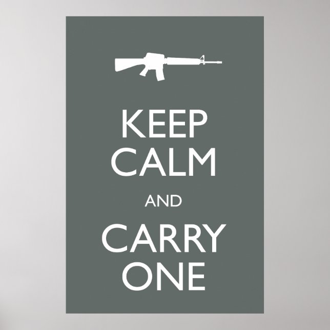 Affiches Gardez le calme et transportez-en un (Devant)