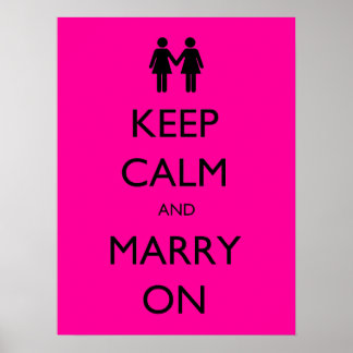 Affiches Gardez le calme et vous marier sur [les femmes]