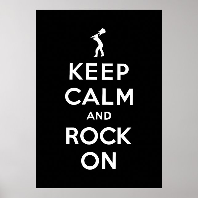 Affiches Gardez votre calme et rockez (Devant)