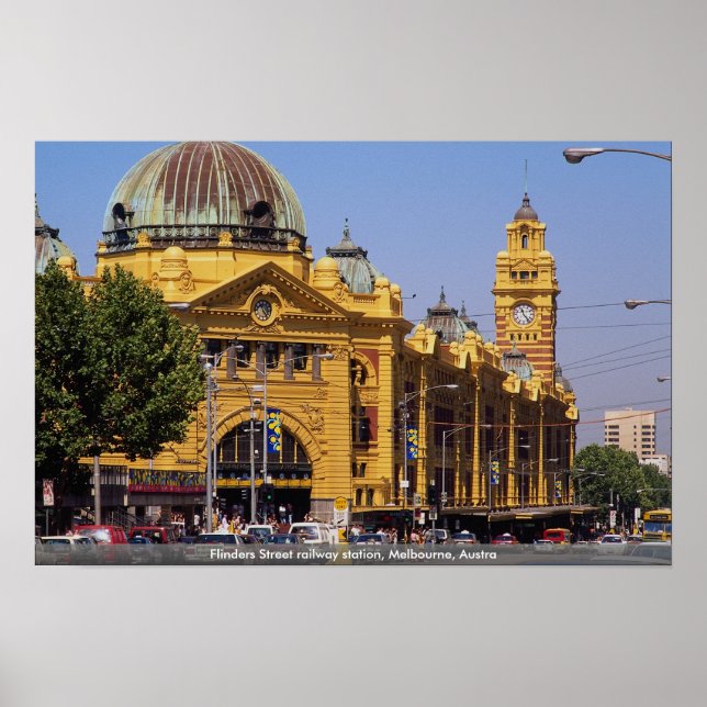 Affiches Gare de Flinders Street, Melbourne, Australie (Devant)