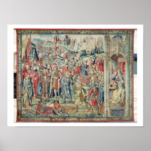 Affiches Gathering the Booty, Tapestry of David and Bathshe