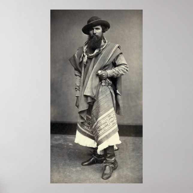 Affiches Gaucho de la République argentine 1868 (Devant)