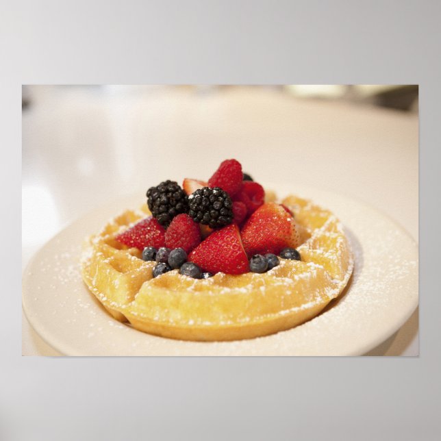 Affiches gaufre aux fruits frais (Devant)