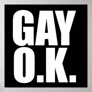 Affiches Gay Ok Funny Text