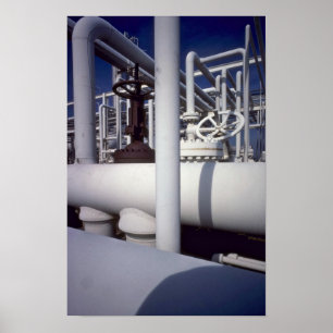 Affiches Gazoduc de raffinerie de pétrole