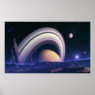 Affiches Géants antiques - paysage de l'espace